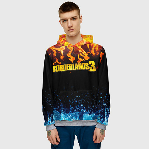 Мужская толстовка Borderlands 3 / 3D-Меланж – фото 3