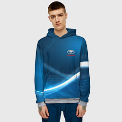 Толстовка-худи мужская TOYOTA, цвет: 3D-меланж — фото 2