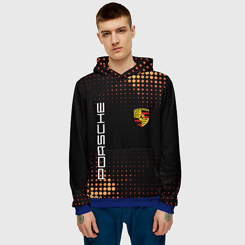 Мужская толстовка PORSCHE / 3D-Синий – фото 3