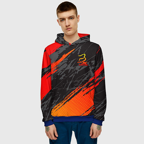 Мужская толстовка Форма для мотокросса FOX / 3D-Синий – фото 3