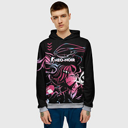Толстовка-худи мужская Cs:go Neo-Noir cuberpunk Style киберпанк, цвет: 3D-меланж — фото 2