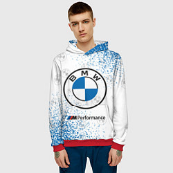 Толстовка-худи мужская BMW БМВ, цвет: 3D-красный — фото 2
