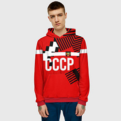 Толстовка-худи мужская Форма сборной по футболу 1991, цвет: 3D-красный — фото 2