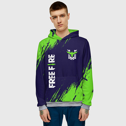 Мужская толстовка FREE FIRE ФРИ ФАЕР / 3D-Меланж – фото 3