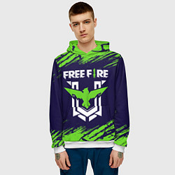 Толстовка-худи мужская FREE FIRE ФРИ ФАЕР, цвет: 3D-белый — фото 2