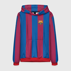 Толстовка-худи мужская FC Barcelona 2021, цвет: 3D-красный