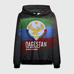 Толстовка-худи мужская Дагестан - Кавказ Сила, цвет: 3D-черный
