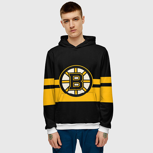 Мужская толстовка BOSTON BRUINS NHL / 3D-Белый – фото 3