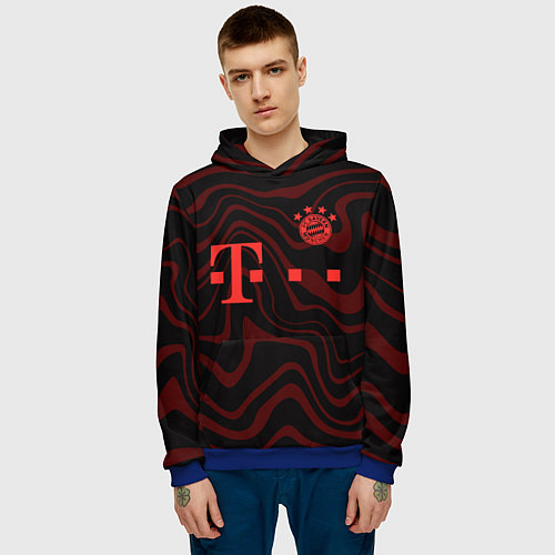 Мужская толстовка FC Bayern Munchen 2021 / 3D-Синий – фото 3