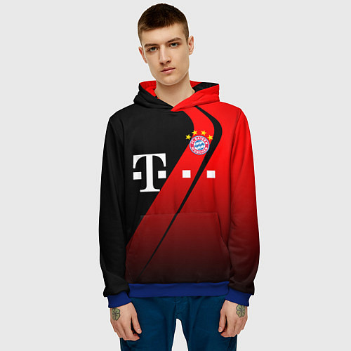 Мужская толстовка FC Bayern Munchen Форма / 3D-Синий – фото 3