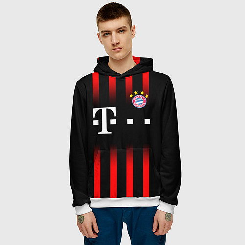 Мужская толстовка FC Bayern Munchen / 3D-Белый – фото 3