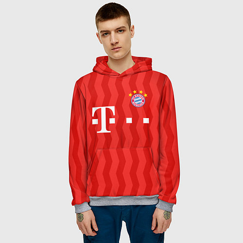 Мужская толстовка FC Bayern Munchen униформа / 3D-Меланж – фото 3