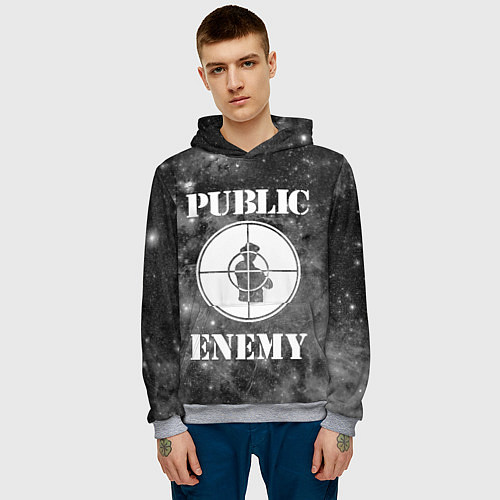Мужская толстовка PUBLIC ENEMY / 3D-Меланж – фото 3