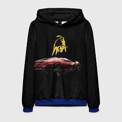 Толстовка-худи мужская Lamborghini - motorsport, цвет: 3D-синий