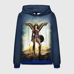 Толстовка-худи мужская Wonder Woman, цвет: 3D-синий