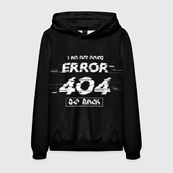 Толстовка-худи мужская ERROR 404 цвета 3D-черный — фото 1