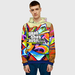 Толстовка-худи мужская GTA:5, цвет: 3D-синий — фото 2