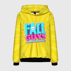 Толстовка-худи мужская Fall Guys, цвет: 3D-черный
