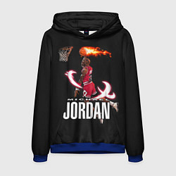 Толстовка-худи мужская MICHAEL JORDAN, цвет: 3D-синий