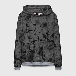 Толстовка-худи мужская Черная дымка, цвет: 3D-меланж