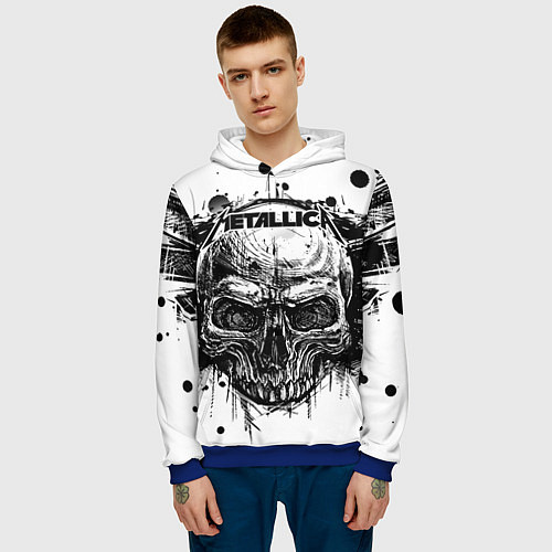 Мужская толстовка Metallica / 3D-Синий – фото 3