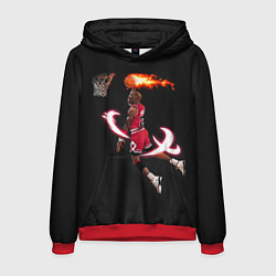 Толстовка-худи мужская MICHAEL JORDAN, цвет: 3D-красный