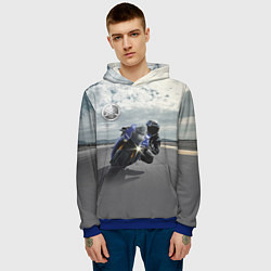 Толстовка-худи мужская Yamaha, цвет: 3D-синий — фото 2