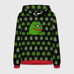 Толстовка-худи мужская Frog Pepe, цвет: 3D-красный