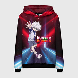 Толстовка-худи мужская Киллуа Hunter x Hunter, цвет: 3D-черный