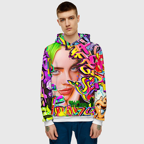 Мужская толстовка Billie Eilish / 3D-Белый – фото 3