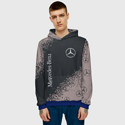 Толстовка-худи мужская MERCEDES МЕРСЕДЕС, цвет: 3D-синий — фото 2