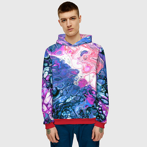 Мужская толстовка Акрил / 3D-Красный – фото 3