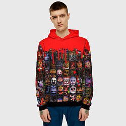 Толстовка-худи мужская Five Nights At Freddys, цвет: 3D-черный — фото 2