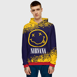 Толстовка-худи мужская NIRVANA НИРВАНА, цвет: 3D-красный — фото 2