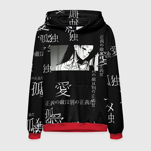 Мужская толстовка Аниме девушка / 3D-Красный – фото 1