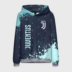 Толстовка-худи мужская JUVENTUS ЮВЕНТУС, цвет: 3D-меланж