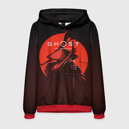 Мужская толстовка Ghost of Tsushima / 3D-Красный – фото 1