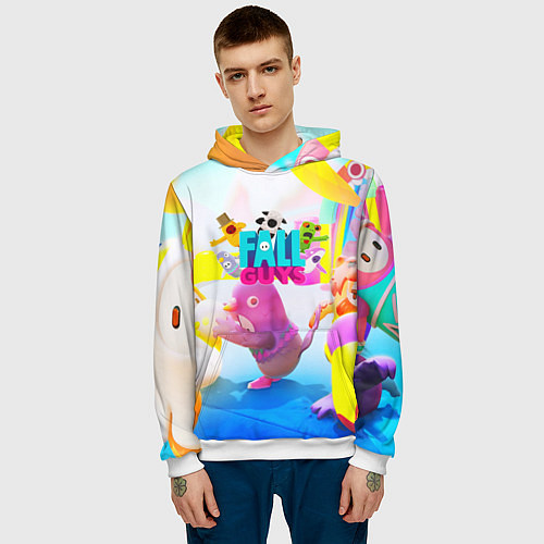 Мужская толстовка FALL GAYS ФОЛЛ ГАЙС / 3D-Белый – фото 3