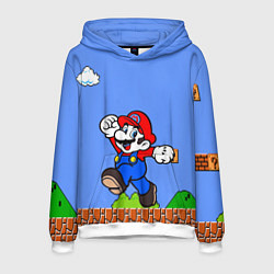 Толстовка-худи мужская Mario, цвет: 3D-белый