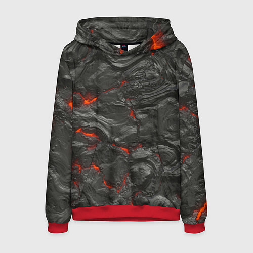 Мужская толстовка Застывшая лава / 3D-Красный – фото 1