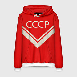 Толстовка-худи мужская СССР хоккейная форма, цвет: 3D-белый