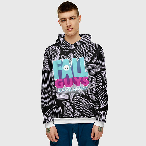 Мужская толстовка Fall Guys / 3D-Белый – фото 3