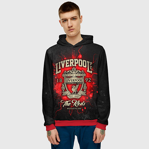 Мужская толстовка LIVERPOOL FC / 3D-Красный – фото 3