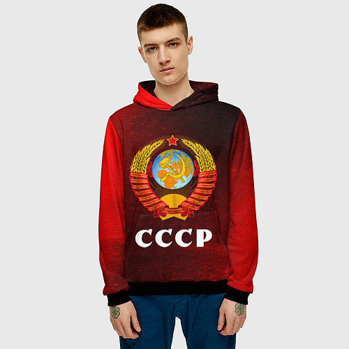 Мужская толстовка СССР USSR / 3D-Черный – фото 3