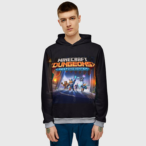 Мужская толстовка Minecraft Dungeons / 3D-Меланж – фото 3