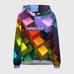 Толстовка-худи мужская Minecraft - pattern, цвет: 3D-меланж