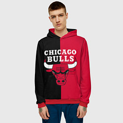 Толстовка-худи мужская Чикаго Буллз, цвет: 3D-красный — фото 2