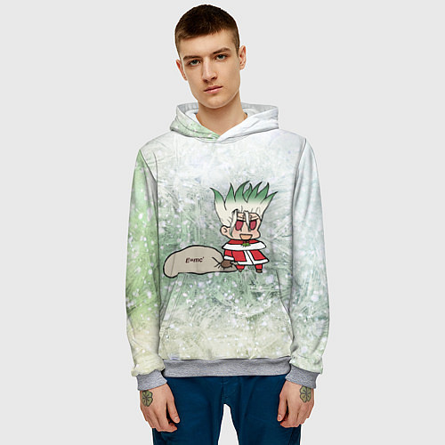 Мужская толстовка Доктор Стоун новогодний / 3D-Меланж – фото 3