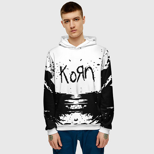 Мужская толстовка Korn / 3D-Белый – фото 3