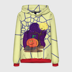 Толстовка-худи мужская Halloween Мозайка, цвет: 3D-красный